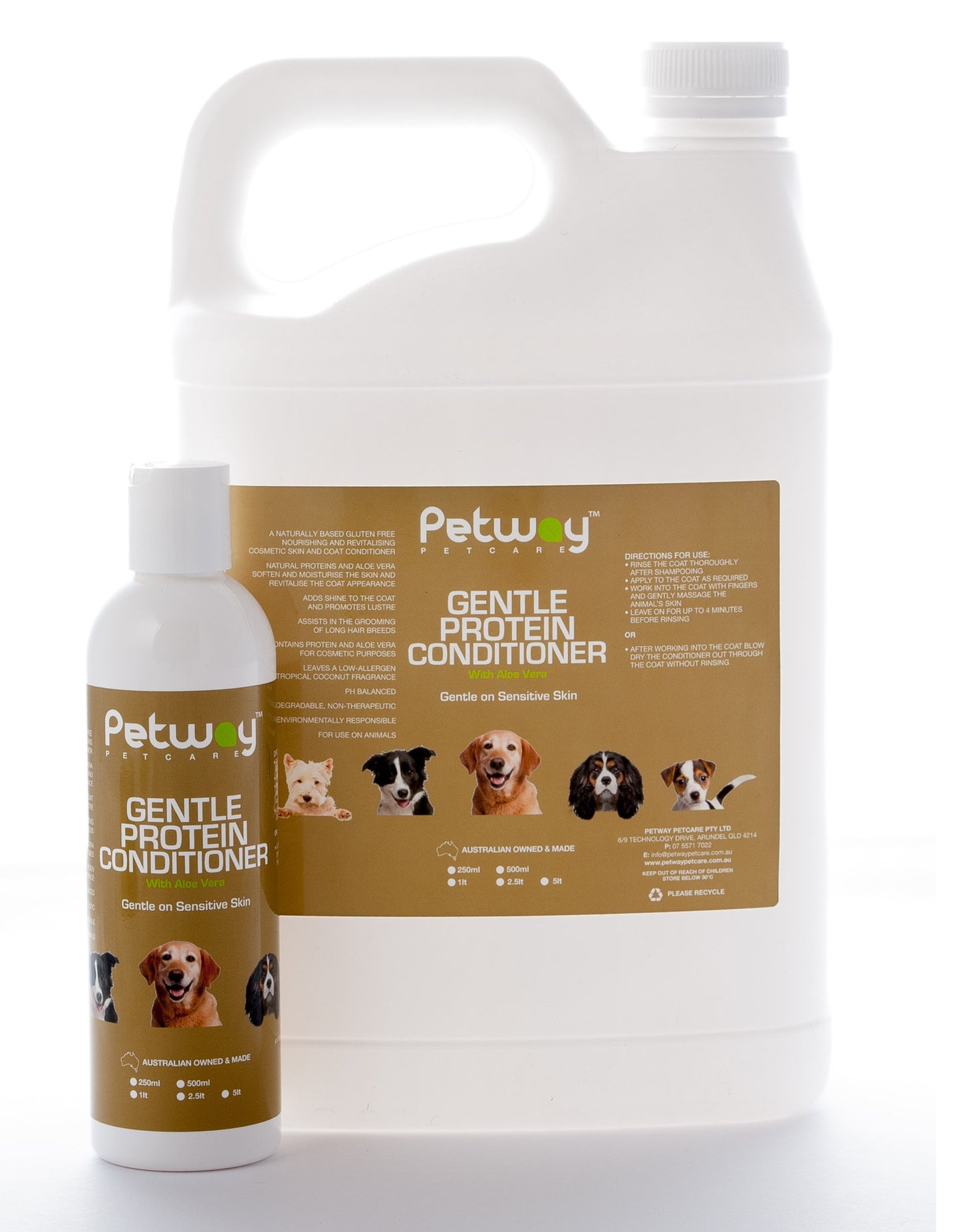 Petway Petcare Gently Protein Condition with Aloe - Assorted Sizes (WH)