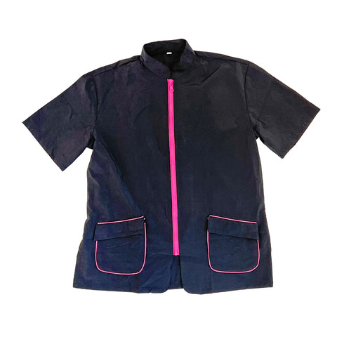 Grooming Jacket - Black with Pink Trim – Assorted Sizes