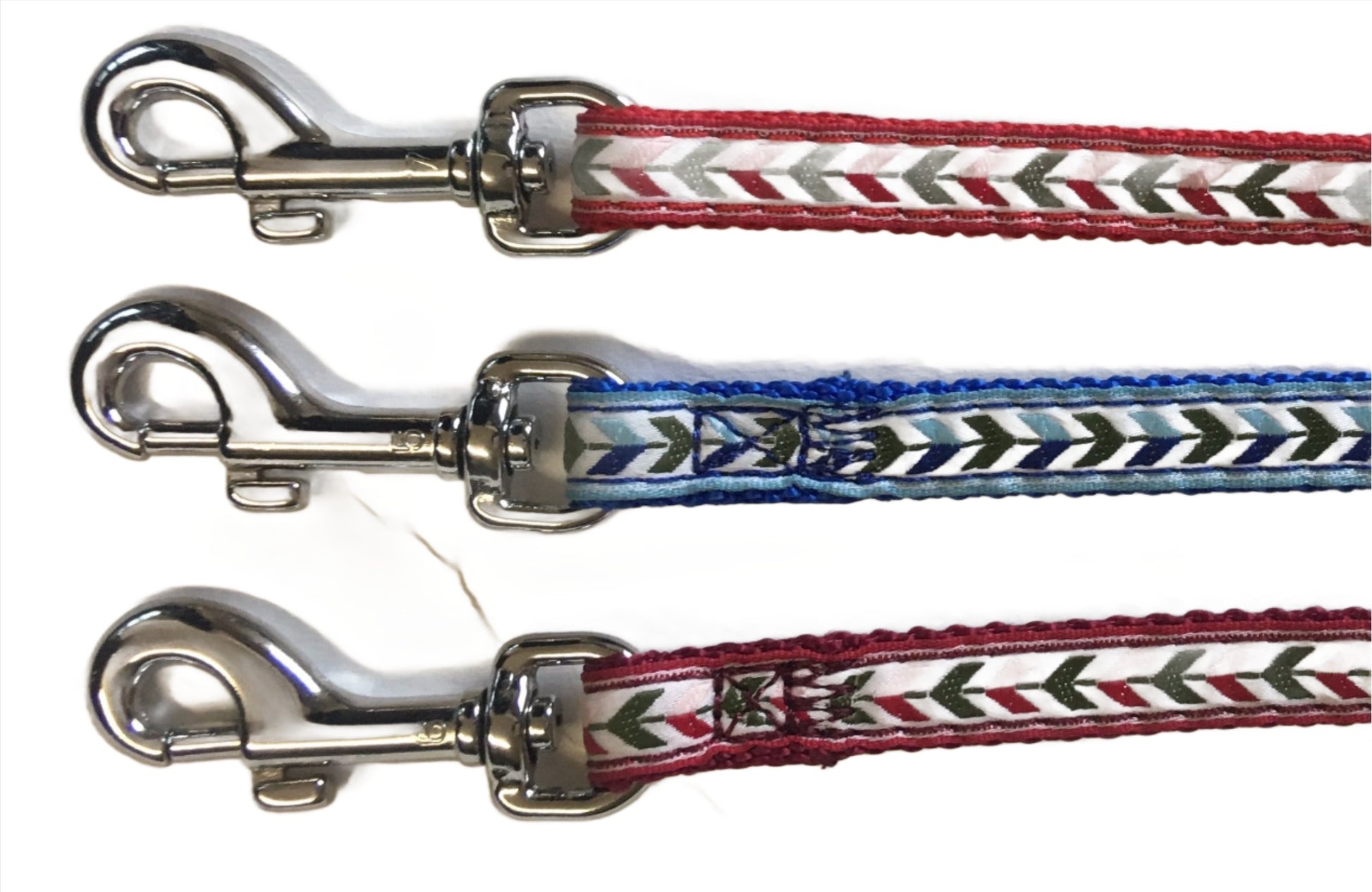 Beau Pets Clip Dog Lead - Ribbon Arrow Design - 25mm x 120cm - Assorted Colours - SPECIAL (ND)