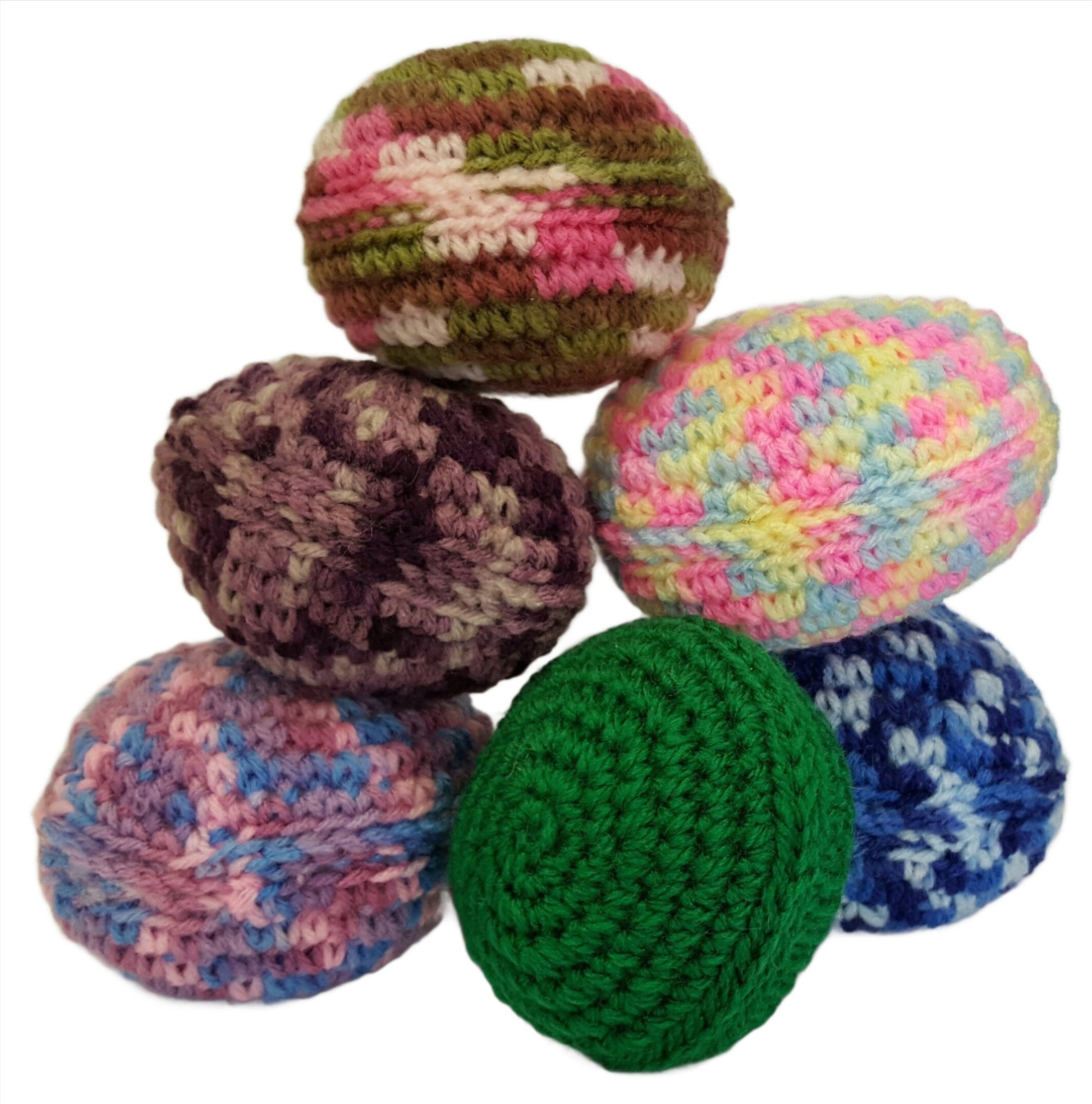 Coloured Knitted Ball Dog and Cat Toy 