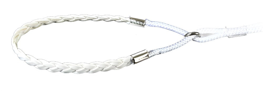 Plaited Neck Martingale Style Swivel Show Lead - 50" long approx - Assorted Colours