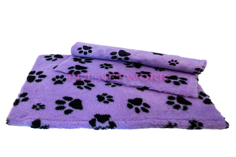 Vet Bed - No Backing - Lilac with Black Designer Paws