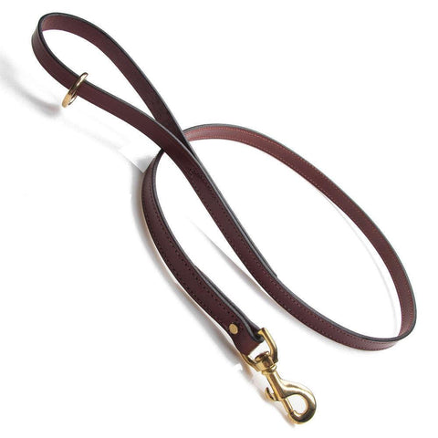 Mendota Flat Leather Snap Lead - 3/4" x 6'
