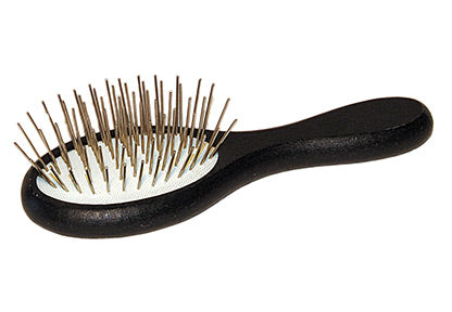 Show Tech Mini Wooden Oval Pin Brush - 12cm - BLACK