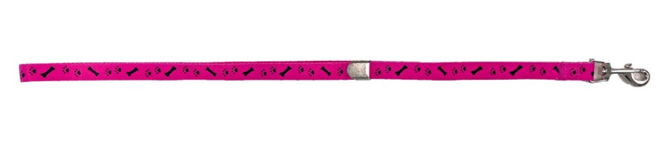 Animal House Grooming Noose with Bones and Paws - Pink