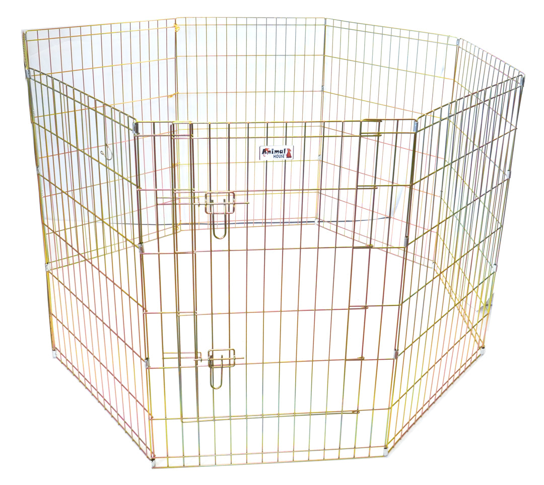 Animal House 8 Panel Puppy Pen with Door - 91cm High (36") 