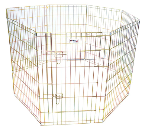 Animal House 8 Panel Puppy Pen with Door - 122cm High (48") 