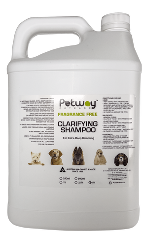 Petway Petcare Fragrance Free Clarifying Shampoo - Assorted Sizes Available (WH)