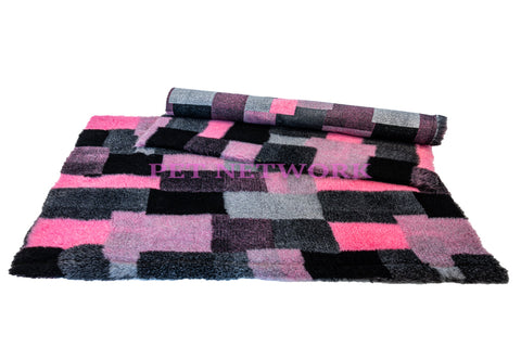 Vet Bed - No Backing - Pink, Grey and Black Rectangles