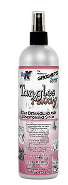 Double K Groomer's Edge Tangles Away Coat Detangling & Conditioning Spray - Assorted Sizes