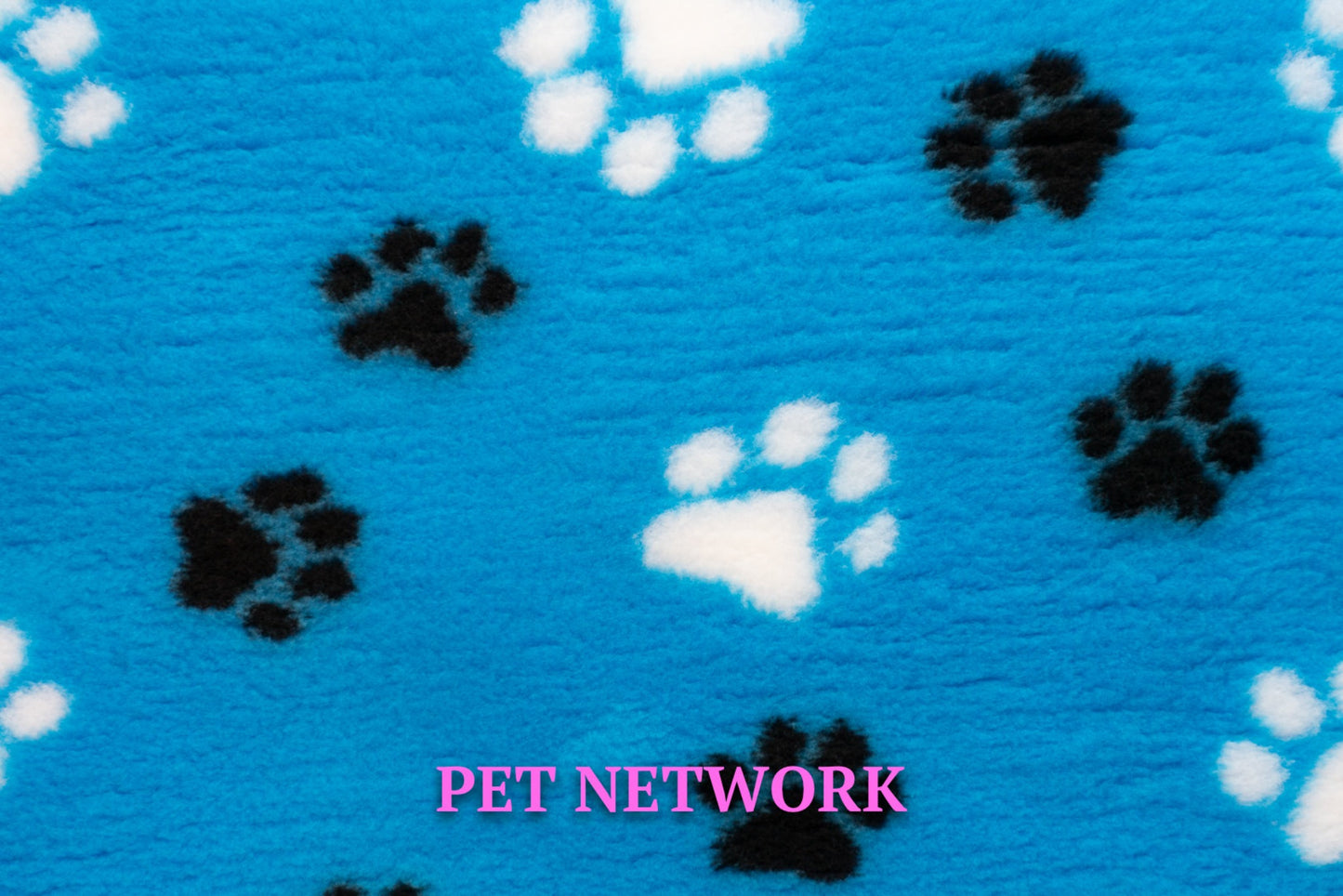 Vet Bed - Rubber Backed - Teal with Black and White Paws