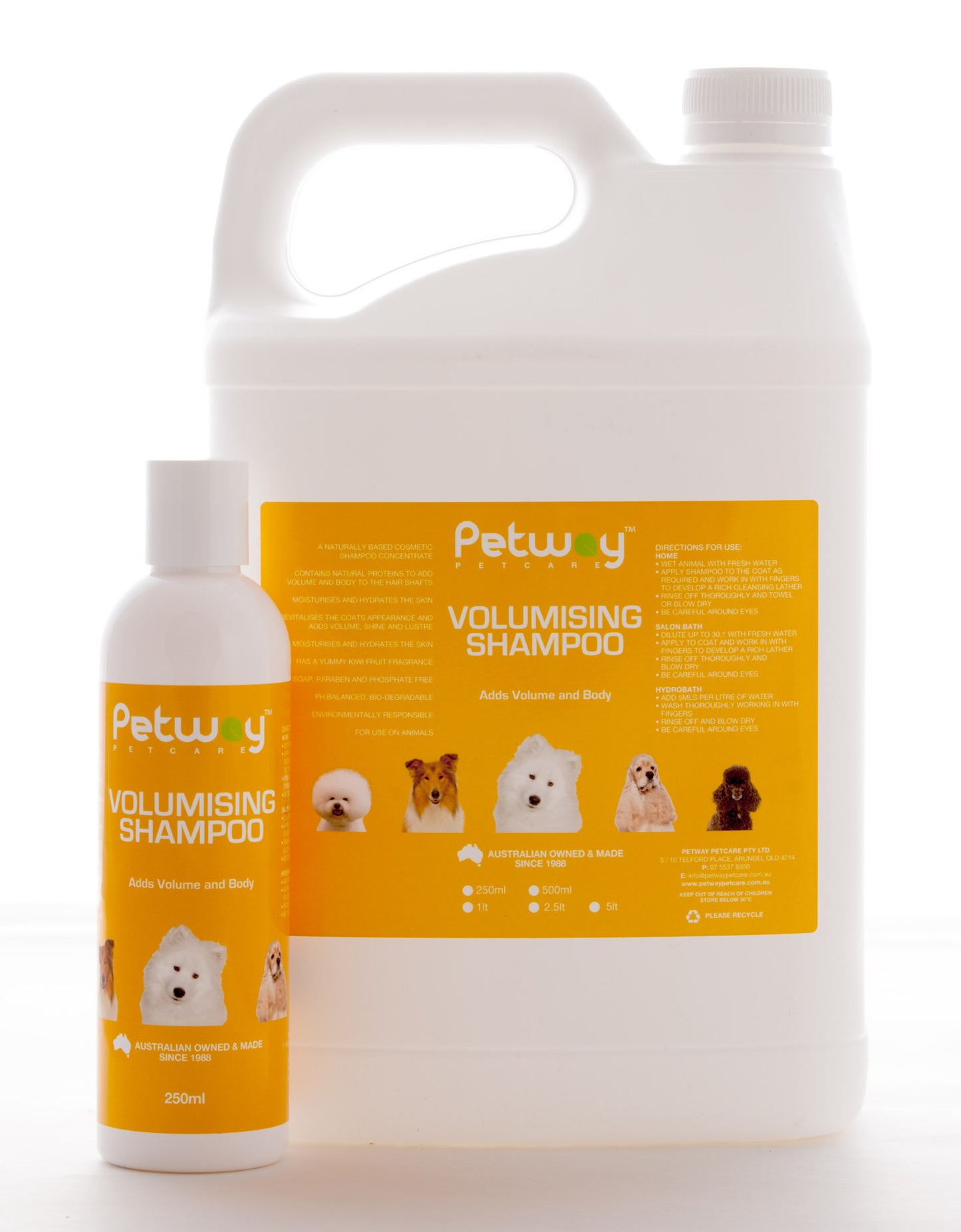 Petway Petcare Volumising Shampoo Concentrate - Assorted Sizes (WH)