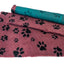 Vet Bed - Green Backed - Wine with Black Designer Paws
