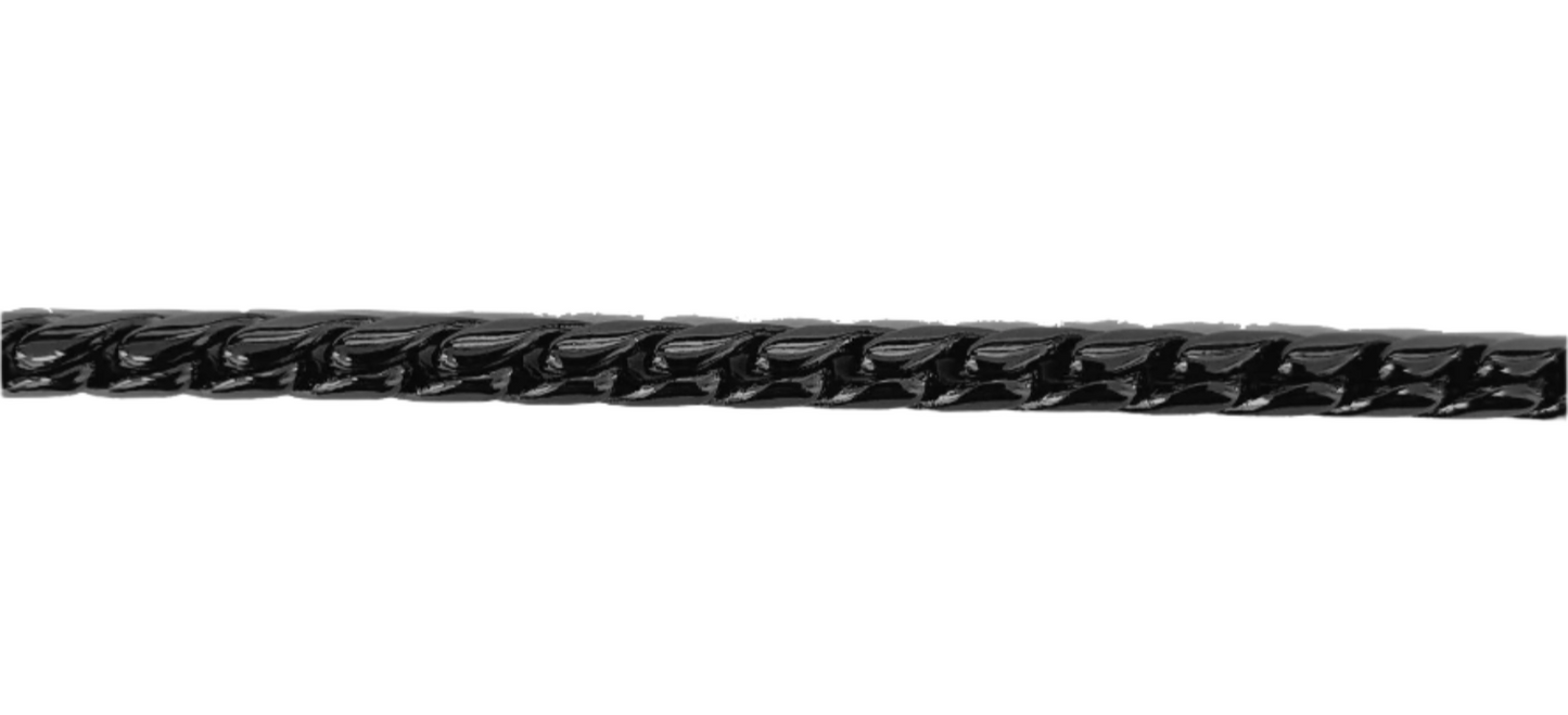 Snake Chain Black 2.4mm Extra Fine