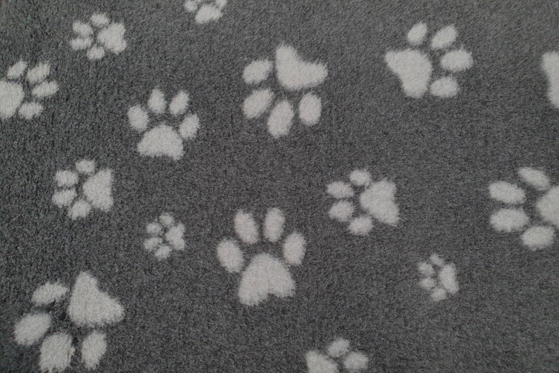 No Backing - Vet Bed - Charcoal with Grey Designer Paws