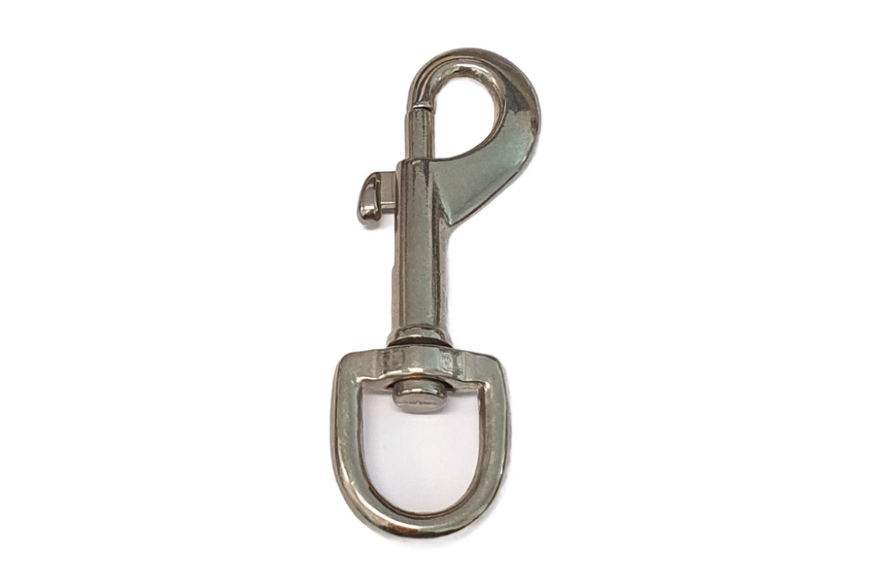 Swivel Lead Clip with Rounded Ring - Chrome