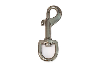 Swivel Lead Clip with Rounded Ring - Chrome